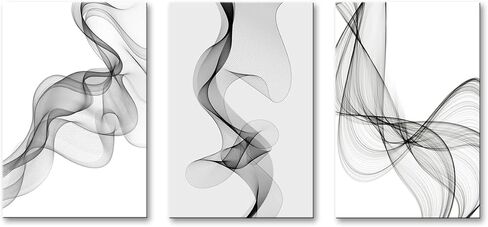 Bright Blue Wall Art Set of 3 Modern Abstract Canvas Art Decor Minimalist Living Room Watercolor Prints Coastal Canvas Artwork Framed Painting Decoration in Saudi Arabia