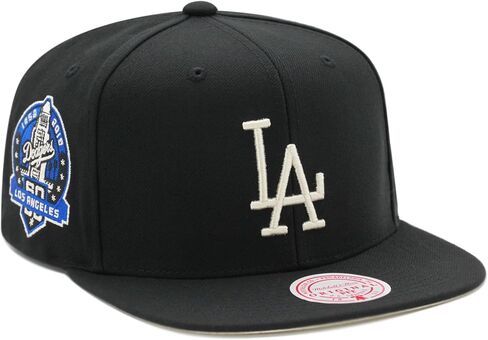 Mitchell & Ness Los Angeles Dodgers Cooperstown MLB Team Classic Snapback Hat Cap - Black in Saudi Arabia