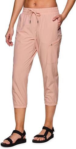 Avalanche Women's Quick Dry Hiking Golf Zipper Pocket Stretch Woven Capri Pant in Saudi Arabia