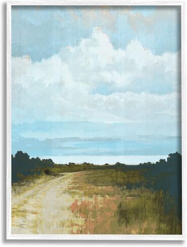 Stupell Industries Atmospheric Blue Clouds Over Rural Country Path Framed Wall Art, Design By Cloverfield & Co. in Saudi Arabia