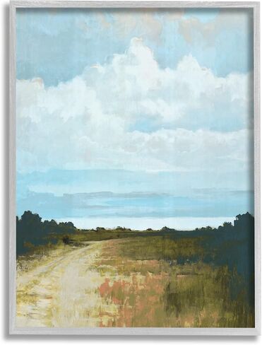 Stupell Industries Atmospheric Blue Clouds Over Rural Country Path Framed Wall Art, Design By Cloverfield & Co. in Saudi Arabia