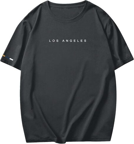 SOLY HUX Men's Letter Graphic Tee Tops Vintage Short Sleeve Crew Neck T Shirts Summer in Saudi Arabia