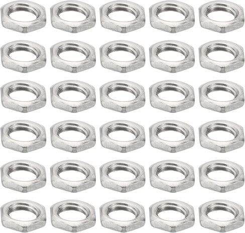 PATIKIL M9x1.0 Steel Hex Nuts, 50 Pack Metric Thread Zinc Plated Finished Hardware Nuts Screw Bolt Fasteners for Lamps Machinery Repair 2.5mm Height in Saudi Arabia