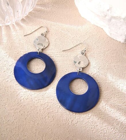 Jules D. Natural Shell Tear Drop Earrings Trendy Fashion Dangling Earring for Women in Kuwait