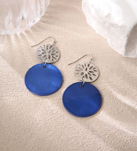 Jules D. Natural Shell Tear Drop Earrings Trendy Fashion Dangling Earring for Women in Saudi Arabia