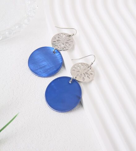 Jules D. Natural Shell Tear Drop Earrings Trendy Fashion Dangling Earring for Women in Saudi Arabia