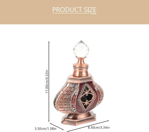 Healifty Travel Perfume Bottles Arabic Perfume Bottles Vintage Perfume Dispenser Glass Perfume Bottle Refillable Essential Bottle Oil Empty Crystal Perfume Vial 12ml Mini Perfume in Saudi Arabia
