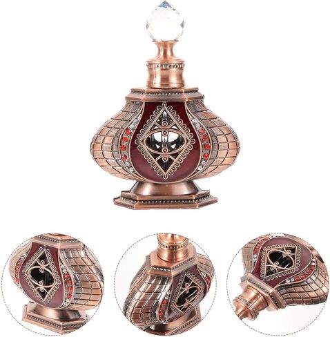 Healifty Travel Perfume Bottles Arabic Perfume Bottles Vintage Perfume Dispenser Glass Perfume Bottle Refillable Essential Bottle Oil Empty Crystal Perfume Vial 12ml Mini Perfume in Saudi Arabia