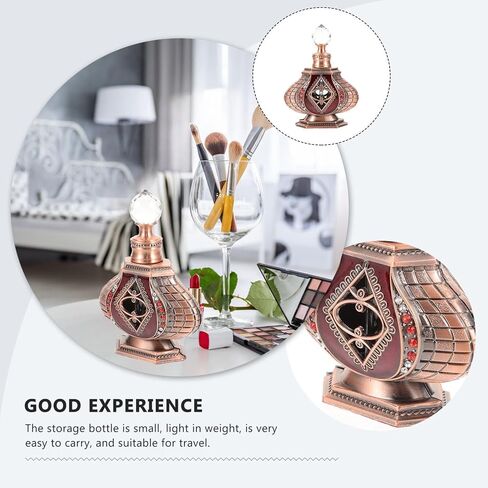 Healifty Travel Perfume Bottles Arabic Perfume Bottles Vintage Perfume Dispenser Glass Perfume Bottle Refillable Essential Bottle Oil Empty Crystal Perfume Vial 12ml Mini Perfume in Saudi Arabia