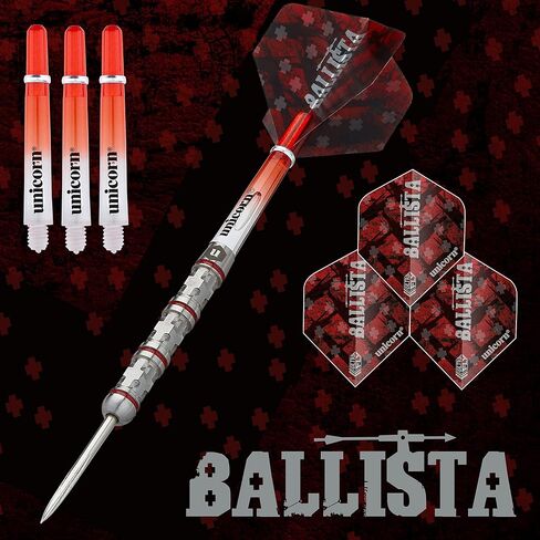 ‎Unicorn Steel Tip Darts Set | Ballista | 90% Natural Tungsten Barrels & Volute Points | 21g, 22g, 23g, 24g, 25g or 26g in Saudi Arabia