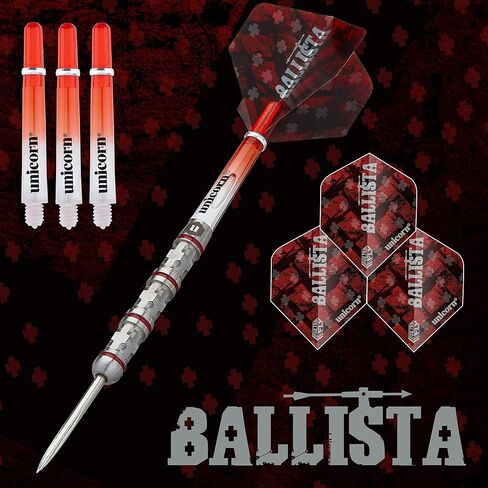 ‎Unicorn Steel Tip Darts Set | Ballista | 90% Natural Tungsten Barrels & Volute Points | 21g, 22g, 23g, 24g, 25g or 26g in Saudi Arabia