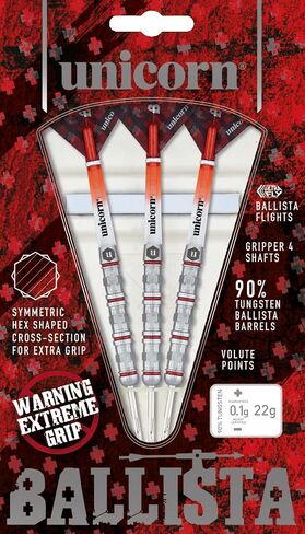 ‎Unicorn Steel Tip Darts Set | Ballista | 90% Natural Tungsten Barrels & Volute Points | 21g, 22g, 23g, 24g, 25g or 26g in Saudi Arabia