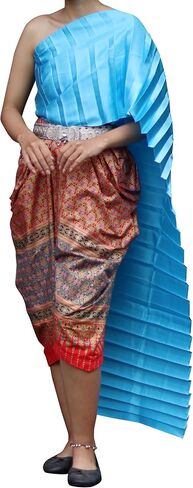 Full Funk Sabaii Sash Big Pleet for Theater or Wedding Costume Outfit Light Thai Style in Saudi Arabia