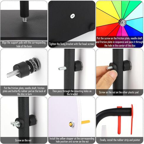12 Inch Spinning Prize Wheel, 12 Slots Tabletop Prize Raffle Wheel Spinner with Stand Spin The Roulette Wheel with Dry Erase & 8pcs Markers for Carnivals Trade Shows Holiday Activities Games (Style 1) in Saudi Arabia