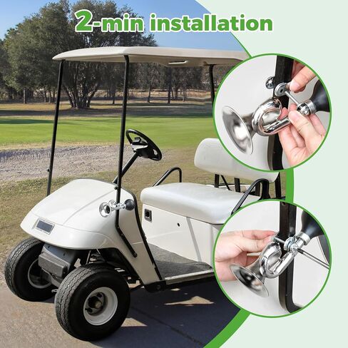10L0L Retro Clown Horn for Golf Cart Accessories, Classic Vintage Metal Twist Loudspeaker Siren Hooter Snail Air Horn Compatible with Yamaha, EZGO, Club Car Golf Cart and Bike in Saudi Arabia