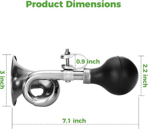 10L0L Retro Clown Horn for Golf Cart Accessories, Classic Vintage Metal Twist Loudspeaker Siren Hooter Snail Air Horn Compatible with Yamaha, EZGO, Club Car Golf Cart and Bike in Saudi Arabia