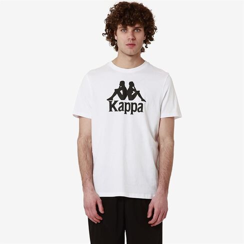 تي شيرت Kappa Authentic Estessi برقبة دائرية باللون الأبيض/الأسود in Kuwait