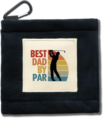 جيب منشفة تنظيف كرات الجولف المضحكة من Best Dad by Par مع أداة تنظيف قماش مسح المشبك، وإكسسوارات الجولف، وهدايا الجولف للرجال، ومشجعي الجولف، والزوج، والجد، والبابا، والأب، وهدية التقاعد in Saudi Arabia