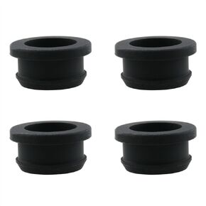 4PCS Black Snap Rubber Grommet Plug Mount for Electrical Box Cable Pipe