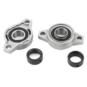 uxcell 2 Set 15mm UFL002 FL002 Self-aligning Pillow Block Bearing Flange