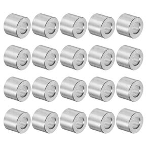 uxcell 20pcs Aluminum Spacer 5mm Bore 10mm OD, 7mm Length Screw Standoff Bushing Plain Finish Round Spacer for M5 Screws Bolts and Rods