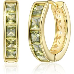 Linawe Small Hoop Earrings for Women Trendy, Tragus Piercing Jewelry, Cubic Zirconia Studs Huggie Earrings, Mini Chunky Tiny Helix Earrings, Gold/Rose Gold/Silver Cartilage Hoops