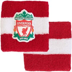 Hy-Pro Officially Licensed Liverpool F.C. Cotton Wristband| 2 Pack, Sweatband, Kids, Adult, Unisex, Moisture Wicking Sweat Bands, Football, Running, Sports, Gym, Tennis, Exercise