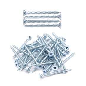 200pcs #6x1-1/2" Flat Head Phillips Drywall Screws Fine Thread Sharp Point Wood Screw Assortment Kit, Carbon Steel 1022A, Zinc Coated