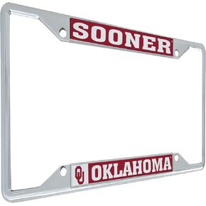 Desert Cactus University of Oklahoma Sooners Metal License Plate Frame for Front or Back Car Officially Licensed (Mascot)