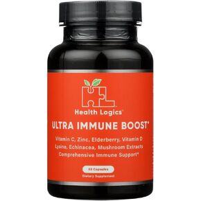 Fortify! Capsules with Vitamin C, Zinc, Elderberry, Vitamin D, Lysine, Echinacea, and Mushroom Extracts for Powerful Antioxidant Immune Support, 60 Veggie Caps