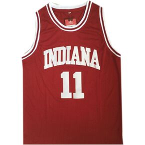 Men's State College #11 Retro Vintage Throwback Basketball Jersey Embroidered Red