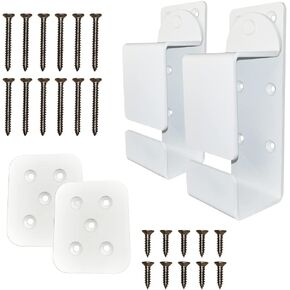Door Barricade Brackets (2pcs), Swivel Closed U Shape Heavy Duty Gate Rail Bracket for 1.5x3 Timber Reinforcement for Outdoor Security Doors Reinforcement, Barns, Gates, Garages, Sheds
