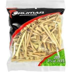Orlimar Wood Golf Tees 2 3/4-Inch, Natural (200 Pack)
