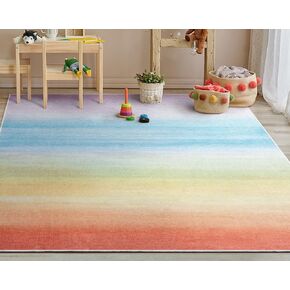 Well Woven Kids Rugs Sunrise 5' x 7' Multi Color Modern Printed Machine Washable Area Rug