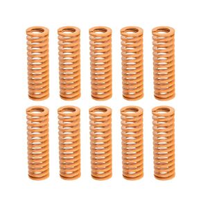 Yinpecly 10mm OD 5mm ID 20mm Long Spiral Stamping Heavy Load Compression Mould Die Spring, for Mechanical Equipment 3D Printer Accessories Green Tone 10pcs