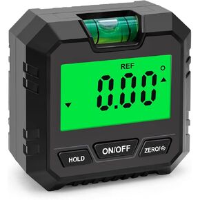 Hancaner Digital Angle Finder with LCD Display, Digital Electronic Level and Angle Gauge with Bubble Level and Magnetic Base, Digital Inclinometer Angle Measuring Tool for Woodworking, Construction