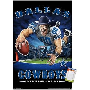 Trends International NFL Dallas Cowboys - End Zone 17 Wall Poster, 14.725" x 22.375", Premium Unframed Version