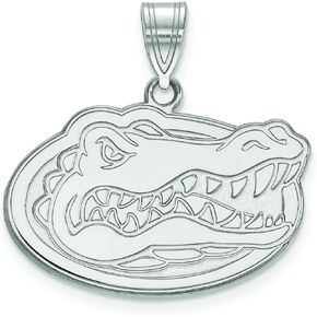 Logo Art Sterling Silver Florida Gators Medium Pendant