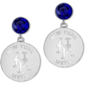 Game Time Offical MLB NEW YORK METS Disc Earrings