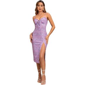 WDIRARA Women's Summer Floral Print A Line Short Cami Dress 2024 Summer Dress