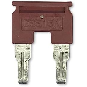 Dinkle DSS16N-02P DIN السكك الحديدية الطرفية كتلة الصحافة تناسب Jumper DK16N اثنين القطب، حزمة من 50 in Kuwait