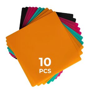 Creality 10 Pcs Transparent Colored Acrylic Sheets,Plexiglass/Cast Acrylic Sheet 12"x12"1/8 Thick Falcon Series Plastic Panel for Laser Cutting and Engraving Materials,Crafts DIY Projects