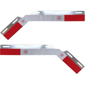 شرائط ألواح عاكسة من سبائك الألومنيوم مع شريط عاكس لرفرف الطين لمقطورة نصف شاحنة، ملصق تحذير تحذيري للسلامة 24 بوصة × 3 بوصة 2 قطعة in Kuwait