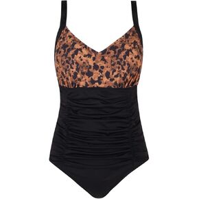 JINXUEER Women's Plus Size Swimwear Ruched Tummy Control Bathing Suits One Piece Vintage Swimsuit