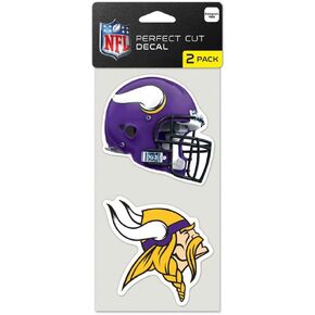 Wincraft NFL Minnesota Vikings Perfect Cut Decal (Set of 2), 4" x 4"