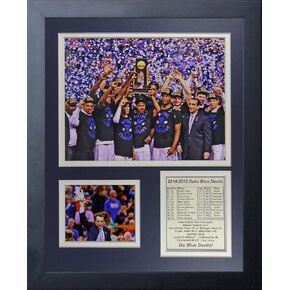 Legends Never Die NCAA Duke Blue Devils 2015 Basketball National Champions Celebration Framed Photo Collage