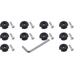 METER STAR 10 Pack of Deck Line Guide Slotted Round Out Fitting with 304 M6 Screw Kit for Boat Canoe Kayak,Give Free Install Tools