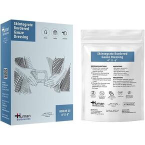 Skintegrate™ Bordered Gauze Dressing Non-Adherent Pad to Protect Healing Skin, Box of 25 (4x10)