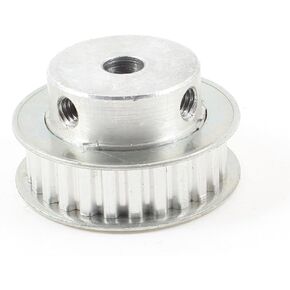 uxcell Silver Tone Aluminum Alloy XL 25 Teeth 8mm Pilot Bore Screwed Timing Pulley