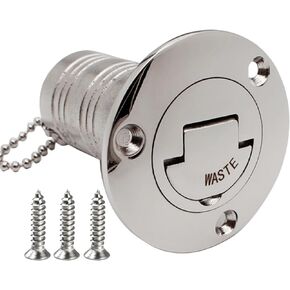 1Pack Marine Stainless steel 316 Deck Filler Fill Keyless Cap Boat Hardware Accessories Socket yacht (Gas, 2" /50mm)